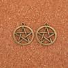 Pentagrama Bronze Estilo Europeu Retro Estilo Pulseira Colar DIY Acessórios Liga Simples Jóias Pingente Acessórios