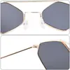 Óculos de Sol Rombo Retro Moda Elegante Personalizados Poligonais para Homens e Mulheres Proteção Solar Versátil 198 1206