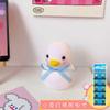Lámpara de noche LED con forma de patito para dormitorio de niña, adorno para dormitorio, regalo creativo