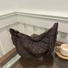Bolsa estilosa feminina grande capacidade 2025 primavera nova bolsa de bolinho de massa da moda nicho bolsa de ombro de náilon bolsa transversal