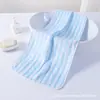 Conjunto de Toalha e Toalha de Banho para Presente, Conjunto de Toalhas Listradas de Lã de Coral Mãe-Filha, Atacado de Toalhas de Banho para Praia, Lã de Coral Espessa