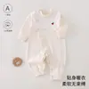 Ropa de bebé para otoño, mameluco suave de terciopelo para bebés, pijama base unisex para bebé, mameluco con apertura lateral tipo mariposa 6