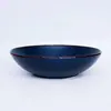 Plato de gres esmaltado azul oscuro mate