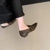 Primer Encuentro Temporada 2026 Otoño/Invierno Nueva Colección: Mocasines Retro de Tacón Grueso para Mujer, Versátiles y Adelgazantes, Zapatos de Piel Estilo Británico