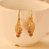 Zhen Rong ebay Suministro transfronterizo Europa y Estados Unidos de pendientes de ala de piedra preciosa de color chapados en oro de 18 quilates, hebilla de oreja, joyería para orejas