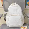 Mochila escolar para niñas de secundaria y estudiantes de primaria, mochila con encaje de estrellas, estilo coreano, alto valor estético, gran capacidad, ligera, mochila para adolescente