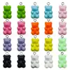 20 Oso de Resina de Colores Mixtos para Pendientes DIY, Llaveros, Colgantes, Adornos Colgantes de Acrílico Coloridos, Accesorios
