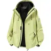 Chaqueta con capucha tres en uno de forro compuesto de grafeno de doble capa, abrigo deportivo unisex con logo impreso