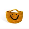 Fornecimento Transfronteiriço de Bolsas de Palha Artesanais, Bolsas Saco Fofas, Bolsas de Mão Color Block, Bolsas de Palha Elegantes de Mão