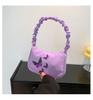 2024 Verano Popular Bolso de Hombro Sobaco para Mujer de Gran Capacidad Casual Combinable de Alta Gama Mariposa Bolso Cuadrado Pequeño al Por Mayor
