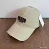 Retro Americano PARIS Bordado 3D Desgastado Sombrero de Sol Unisex Tendencia Callejera Versátil Gorra de Béisbol