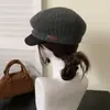 Boina de tricô estilo britânico vintage para mulheres, alta qualidade, moderna, boina versátil estilo jornaleiro, circunferência da cabeça grande, chapéu artístico de pintor