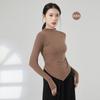 Ropa de práctica de danza moderna Otoño e Invierno top de punto de manga larga ropa de cuerpo de danza clásica para mujer