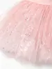 Ropa de baile infantil transfronteriza, algodón puro, absorbente de sudor, manga larga, manga corta, detalle de lazo, cierre de broche, falda de ballet de malla multicapa
