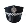 Sombrero de fiesta de festival, sombrero de policía, accesorio de cosplay, sombrero con insignia de policía para mujer, sombrero para actuación de cosplay de fiesta