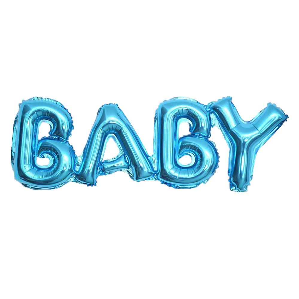 蓝色连体BABY白底