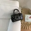 Bolso pequeño de piel encerada con lunares para mujer, nuevo modelo 2026, bolso tipo almohada texturizado para llevar en la mano, bolso cruzado de verano de alta gama para el trabajo