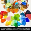 Trozos de Mica para Manualidades, Mosaico de Vidrio de Colores Translúcido, Fragmentos Irregulares de Vidrio Transparente, Hecho a Mano