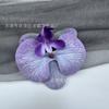 Pinza para el pelo de una sola cabeza con simulación de Phalaenopsis 3D, estilo europeo, con forma de mariposa y flor, accesorios para el pelo, tocado DIY, pinza de pico de pato, pinza lateral