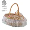 Hermosa Cesta de Mano para Novia Estilo Occidental con Temática de Bosque, Suministros para Niña de las Flores de Boda, Accesorios para Actuaciones, Cesta para Esparcir Flores