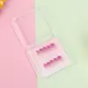 Use um sorriso corado, olho de gato de felino, livro vermelho com adesivo de nail art simples e delicado, tamanho do produto acabado, atacado
