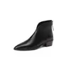Botines retro estilo británico Martin para mujer, nueva colección primavera/verano 2026, botines de tobillo de moda y versátiles con punta y tacón grueso