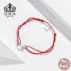 Pulsera de plata esterlina con diseño de Dios Rojo, pulsera de estrella koi, joyería de la suerte, venta directa de fábrica, oferta transfronteriza