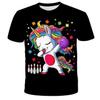 Camiseta de algodón para niña con estampado digital 3D de unicornio kawaii linda nueva transfronteriza AliExpress