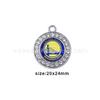 Pingente Diamante Redondo Nbl Basquete Pingente Golden State Warriors Colar Pingente Equipe de Basquete Fabricante Spot