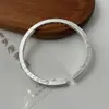 Pulsera Cuadrada Popular Auspiciosa Nuevo Estilo Chino Moda Tendencia Pulsera Chapada en Plata 999 Tótem Auspicioso Pulsera Abierta Unisex