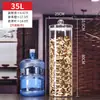 Tanque de almacenamiento de vidrio pericarpiano de 50 litros, tanque de almacenamiento seco para té de gran capacidad, tanque de vidrio sellado para exhibición comercial