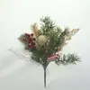 Venta Caliente Transfronteriza Rombo con Forma de Casa Roja Bola de Rombo Racimo Navideño de Frijol Rojo Artículos de Decoración para el Hogar para Uso Doméstico