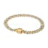 Pulsera Nueva Popular Transfronteriza de Plata S925 para Mujer, Cadena de Hueso de Serpiente en Forma de Corazón Incrustada con Diamantes, Simple y Versátil, Joyería de Moda de Alta Gama