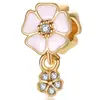 Panjia Nova Liga Quente Luxo Flor Coração de Pêssego Contas Acessórios DIY Pulseira Pulseira Atacado
