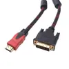 Cable HDMI a DVI 24+1 Bidireccional Mutuo a DVI a HDTV Cable de Conversión de Alta Definición Adaptador de Monitor para Computadora