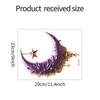 Nuevo M-337 creativo morado con relieve de luna dormitorio sala de estar entrada embellecimiento del hogar pegatina de pared decorativa