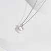 Collar de Perla de Concha de Plata de Ley S925 para Mujer, Cadena Elegante para Suéter de Lujo Ligero 2026 Nueva Popular, Elegantes Pendientes de Perla