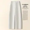 Pantalones Azules Marino para Mujer con Corte Curvo 2026 Otoño Nuevos de Cintura Alta Pierna Ancha Adelgazantes Moda para Ir al Trabajo Casuales