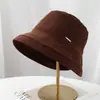 Chapéu de Balde Novo com Listras Oblíquas e Aba Enrolada para Outono e Inverno para Homens e Mulheres Proteção Solar para Rosto Afunilado ao Ar Livre Chapéu de Balde com Protetor Solar Chapéu à Prova de Vento
