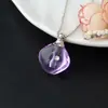 Botella de Cristal Morado, Botella de Cabello Fetal, Botella de Perfume con Aceite Esencial Incrustada de Diamantes, Collar, Tapa Retorcida, Botella Recargable, Colgante, Regalo de Cumpleaños