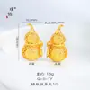 Puzuo Color Fuerte que Conserva el Color Oro Arena Antiguo Accesorios DIY Incrustados con Diamantes Colgante de Calabaza Fulu Semilla de Loto Vaina de Loto Cadena para Suéter