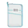 Bolsa de arquivo de malha multicamadas A4 espessada para classificação de matérias para estudantes, bolsa transparente em forma de L de grande capacidade para armazenamento de livros para provas