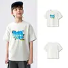 Camiseta de Manga Curta Balabala para Meninos, Novo Estilo 2025 Roupas Infantis, Blusa de Verão para Crianças Maiores, Versátil e Confortável