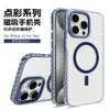 Funda magnética transparente para iPhone 16 de Cross-border para Apple 15 con lente de metal, cobertura total, carcasa de PC resistente a caídas 14
