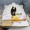 Boda Compromiso Corte Láser Boda Tarjeta de Felicitación 3D Invitación de Alta Gama Personalizada Tarjeta de Invitación Dorada en Stock