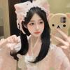 Coreia do Sul Bonito Renda Orelha de Gato Aro de Cabelo Feminino Celebridade da Internet Lavar Rosto Pressão Aro de Cabelo Sexy Orelha de Coelho Cos Acessórios de Cabelo para Maquiagem