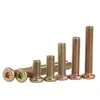 Herrajes para Muebles Color Zinc Cabeza Plana Redonda Toma Hexagonal Tornillos Tornillo de Unión para Muebles Accesorios M6M8*12*100