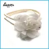 Atacado Tiara Infantil Tecido Flor de Chiffon Tiara de Pérola Dia das Crianças Festival Performance Adereço de Cabeça Tiara Fofa Novo Estilo