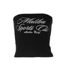 Moda Europea y Americana Sin Tirantes Ombligo Estilo Chica Caliente Estampado de Letras Ultra Corto Sin Tirantes Ombligo Pequeño Top Chaleco