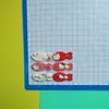 Nuevo Dibujo Animado Rayas Rojas Puntos Lunares Cuadros Gatito Gato Pez DIY Pasador Accesorio para el Cabello Funda de Teléfono Accesorios de Decoración